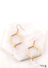 Boho Earrings, RH Dangle Earrings, Hexagon Loop